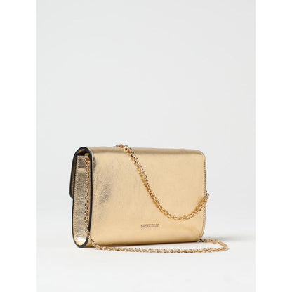 Coccinelle Goldfarbene Leder Schultertasche