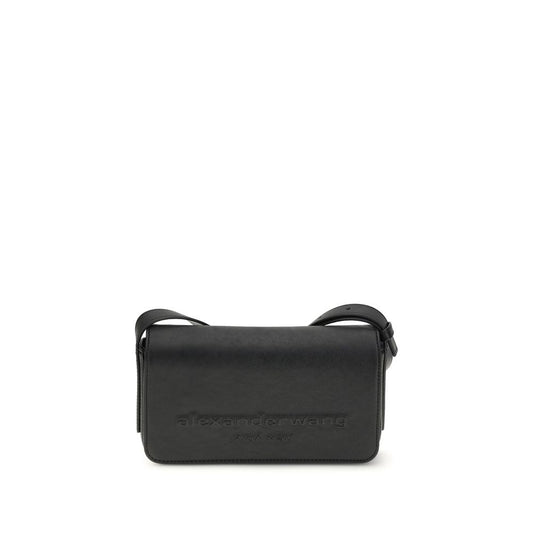 Alexander Wang Schwarze Schultertasche aus Kalbsleder Bos Taurus