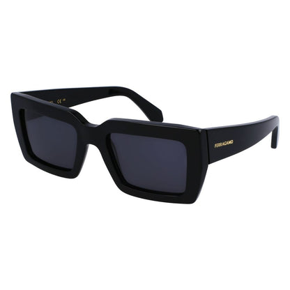 Ferragamo Schwarze Sonnenbrille aus Acetat
