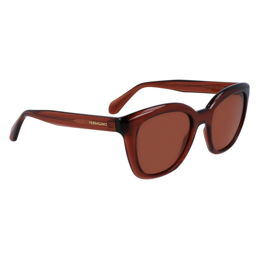 Ferragamo Braune Spritzguss-Sonnenbrille