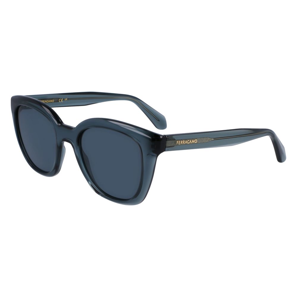 Ferragamo Sonnenbrille mit blauen Einsätzen