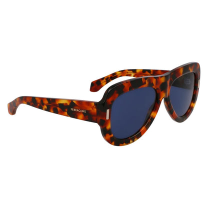 Ferragamo Braune Sonnenbrille aus Acetat