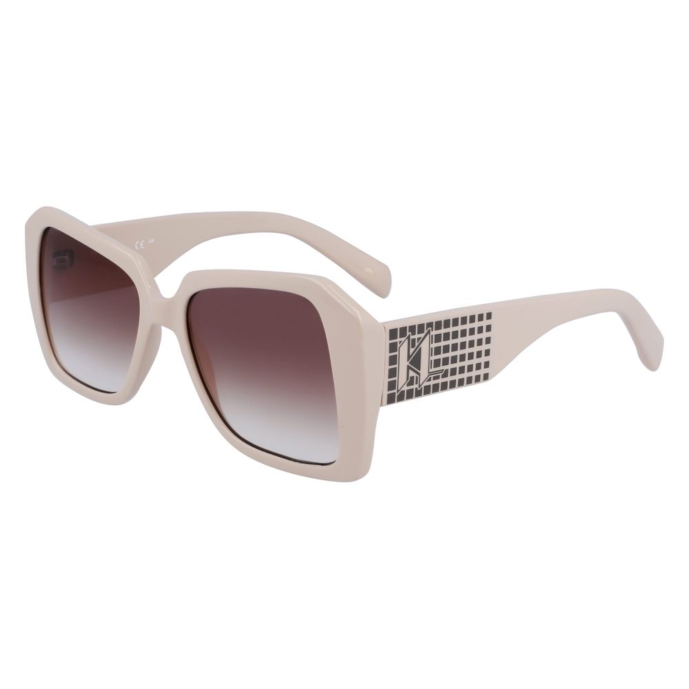 Karl Lagerfeld Weiße Sonnenbrille aus injected Material