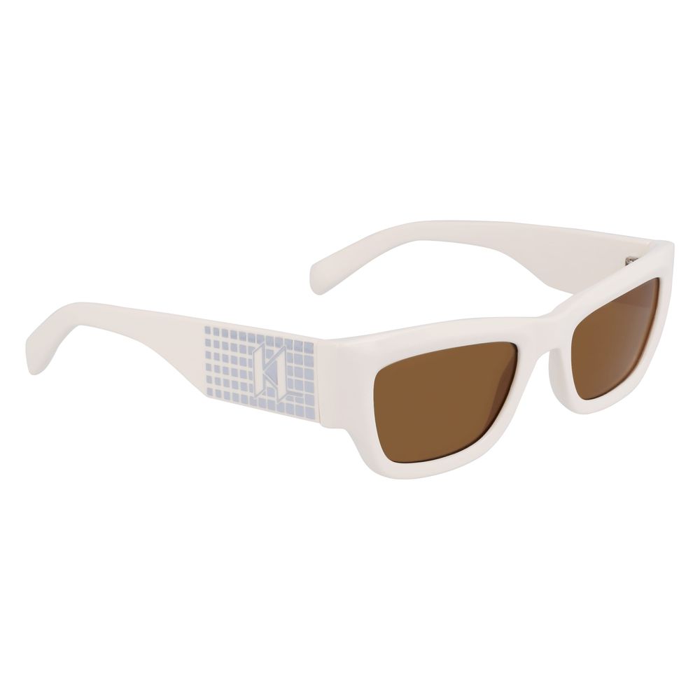 Karl Lagerfeld Weiße Sonnenbrille aus injected Material