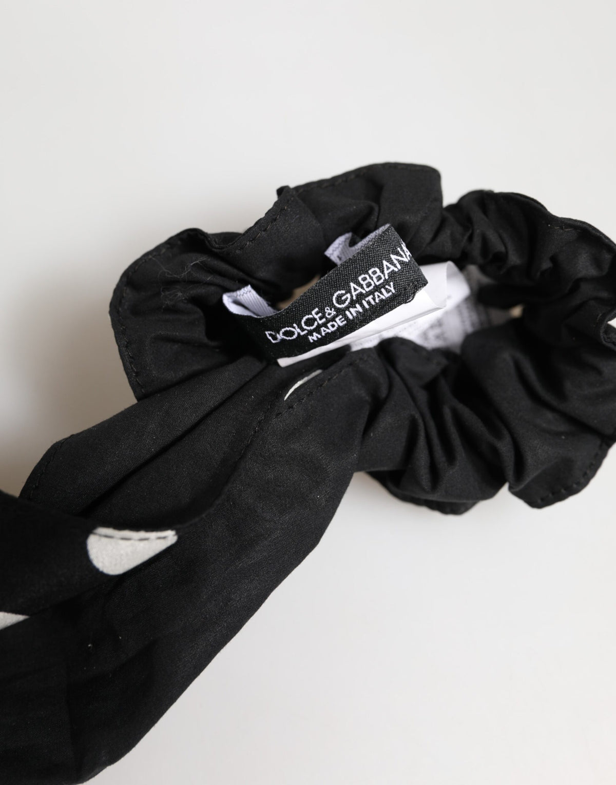 Dolce & Gabbana Foulard a pois, colore nero, in cotone