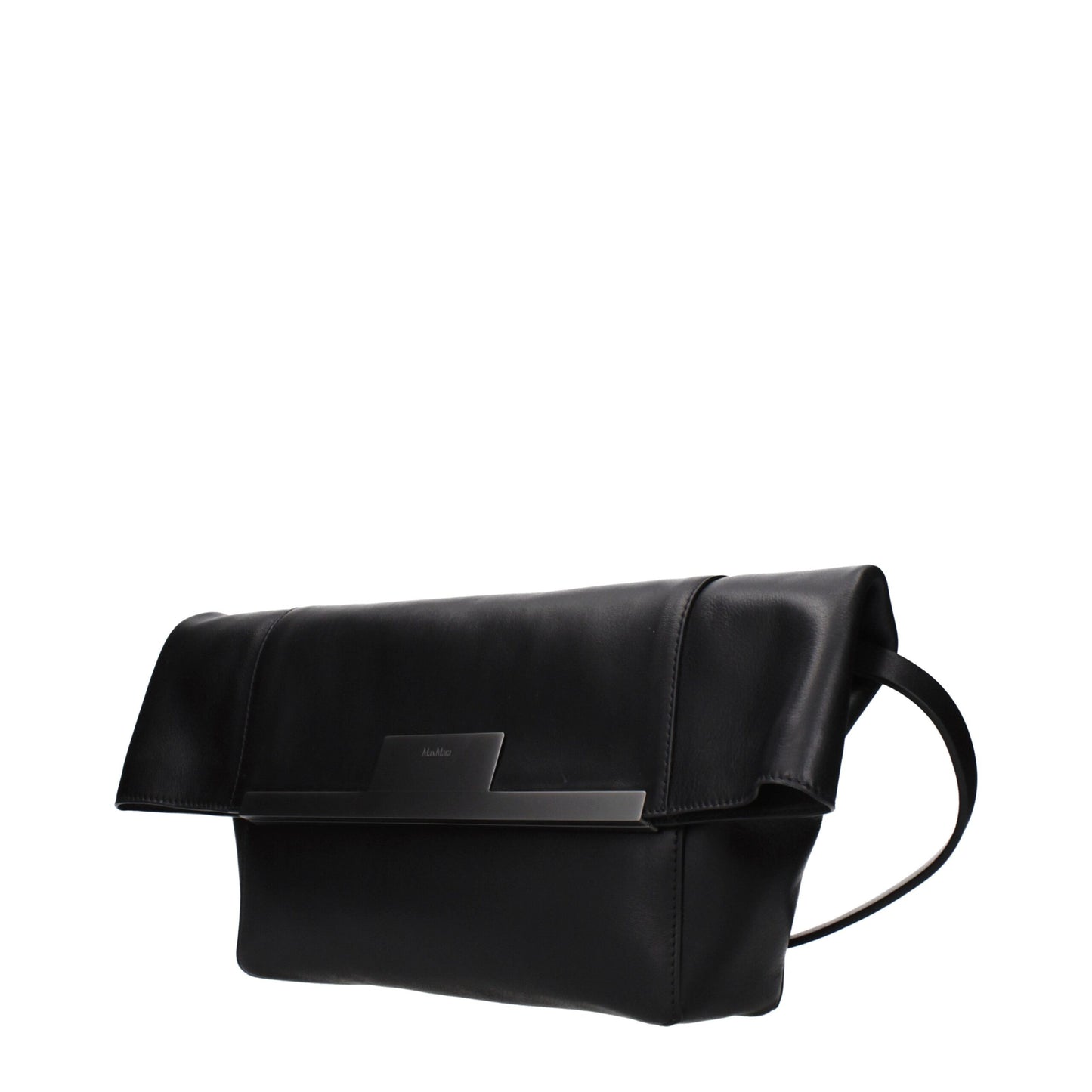 Max Mara Schwarze Leder Umhängetasche