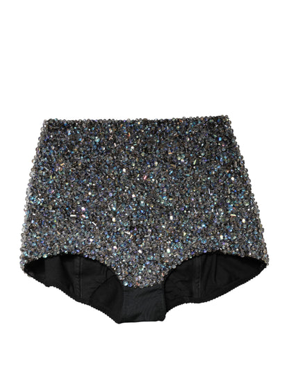 Dolce & Gabbana Mehrfarbige Verzierte High-Waist Shorts