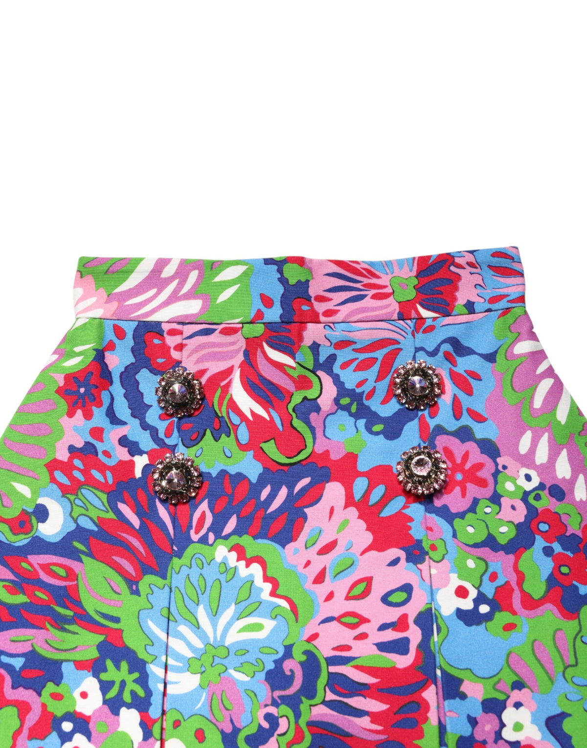 Dolce & Gabbana Mehrfarbige Blumen-High-Waist Shorts