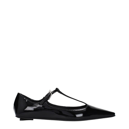 The Attico Schwarze Ballerinas aus Leder