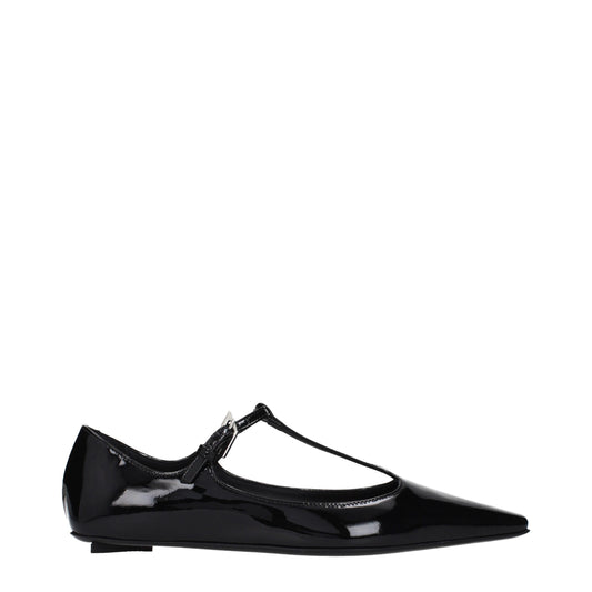 The Attico Schwarze Ballerinas aus Leder