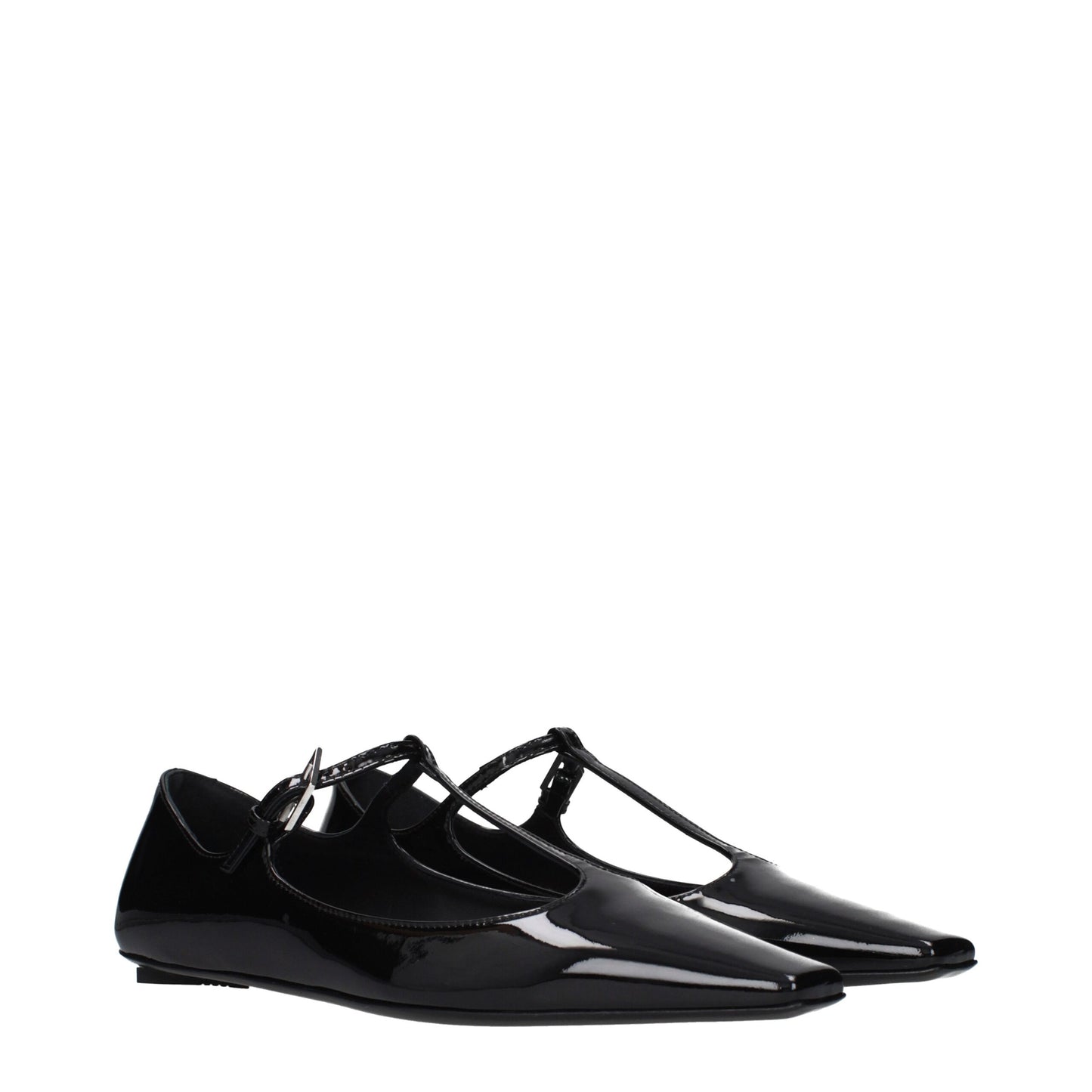 The Attico Schwarze Ballerinas aus Leder