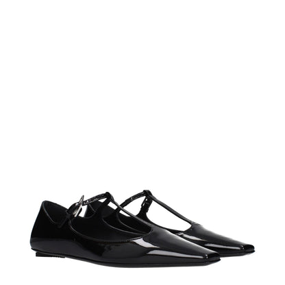The Attico Schwarze Ballerinas aus Leder