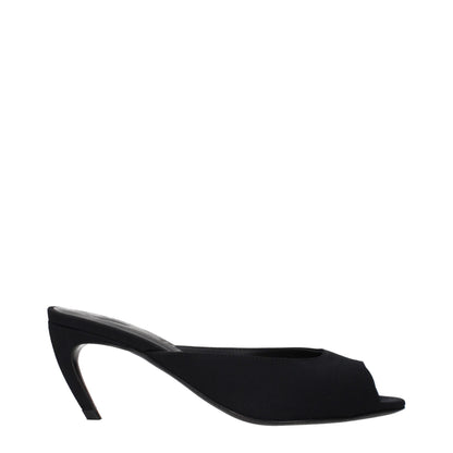 The Attico Schwarze Sandalen aus Stoff
