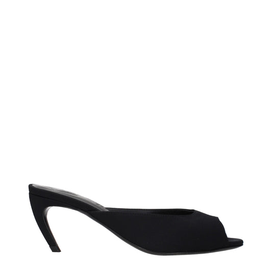 The Attico Schwarze Sandalen aus Stoff