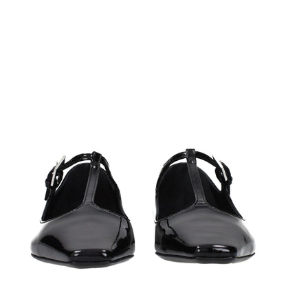The Attico Schwarze Ballerinas aus Leder