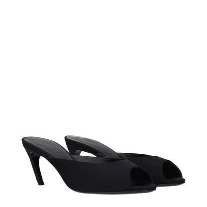 The Attico Schwarze Sandalen aus Stoff