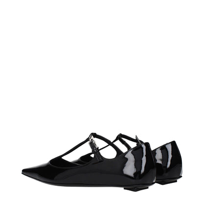 The Attico Schwarze Ballerinas aus Leder
