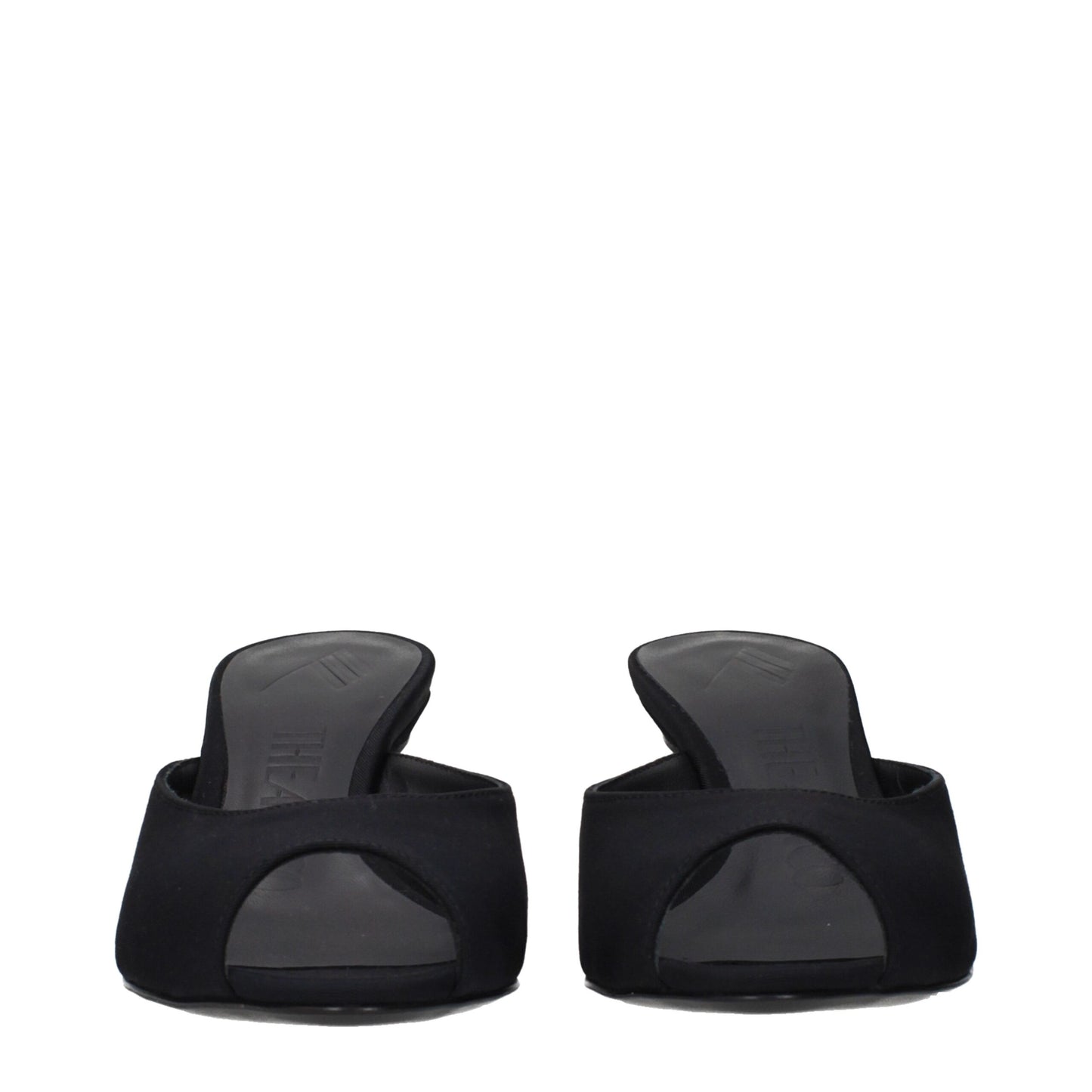 The Attico Schwarze Sandalen aus Stoff
