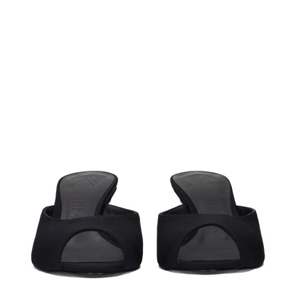 The Attico Schwarze Sandalen aus Stoff