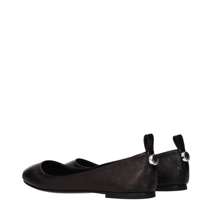 The Attico Schwarze Ballerinas aus Leder