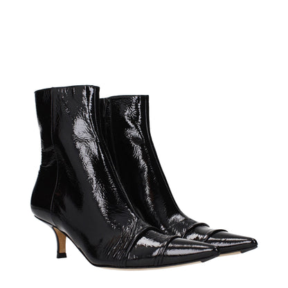 Maison Margiela Schwarze Leder-Stiefeletten