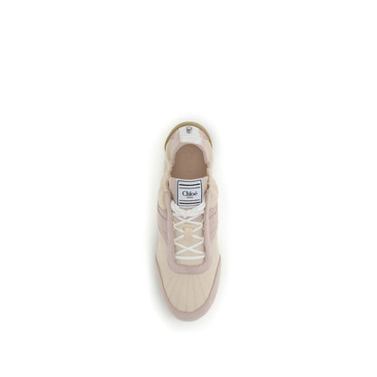 Chloé Beigefarbene Sportschuhe aus Nylon