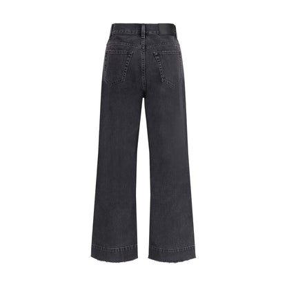 Chloé Schwarze Jeans aus Baumwolle mit geradem Bein