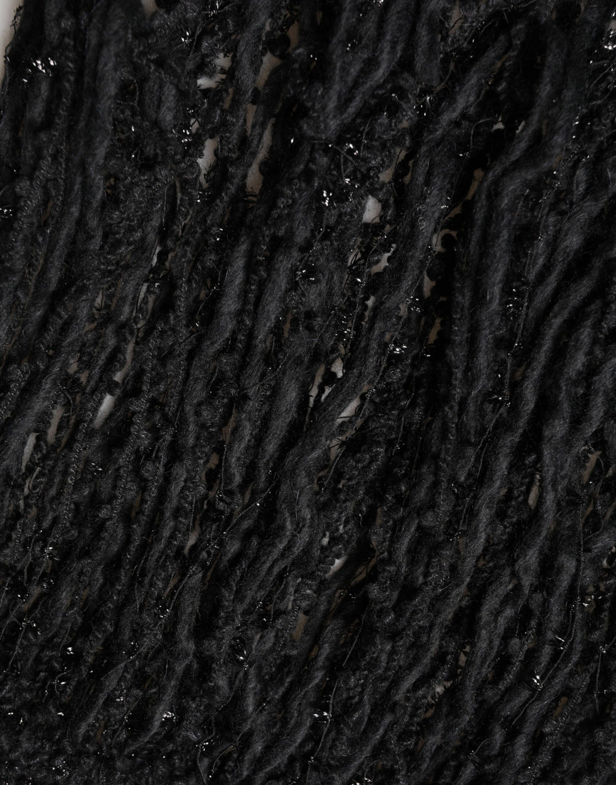Dolce & Gabbana Black Fringed Cashmere Scarf
