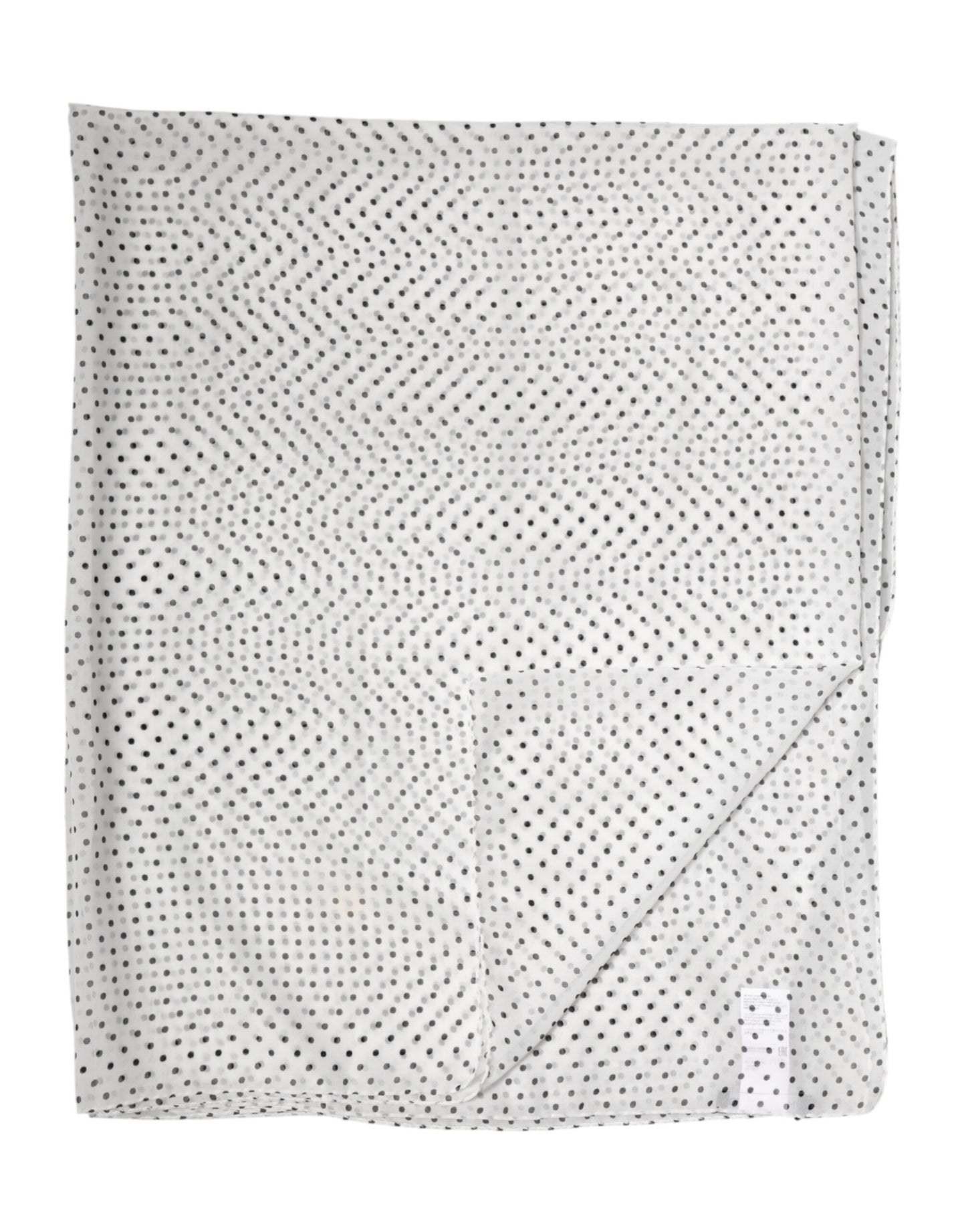 Dolce & Gabbana Weiße Polka Dot Schal aus Polyester