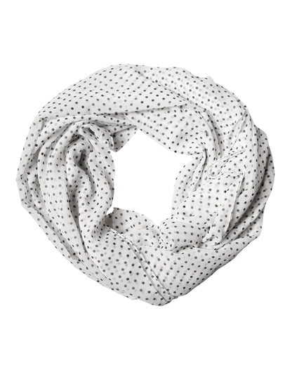 Dolce & Gabbana Weiße Polka Dot Schal aus Polyester