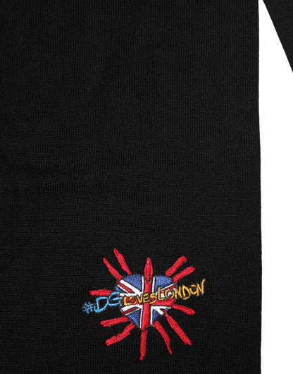 Dolce & Gabbana Blauer Wollschal DG Loves London für den Hals