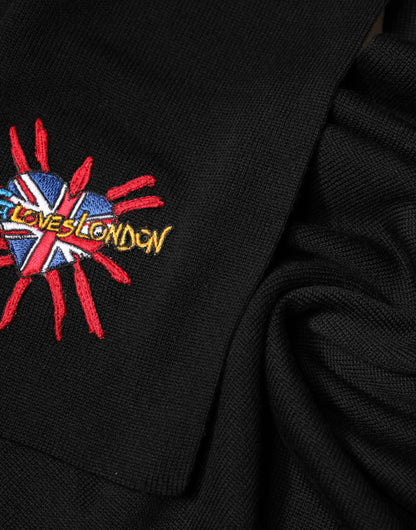 Dolce & Gabbana Blauer Wollschal DG Loves London für den Hals