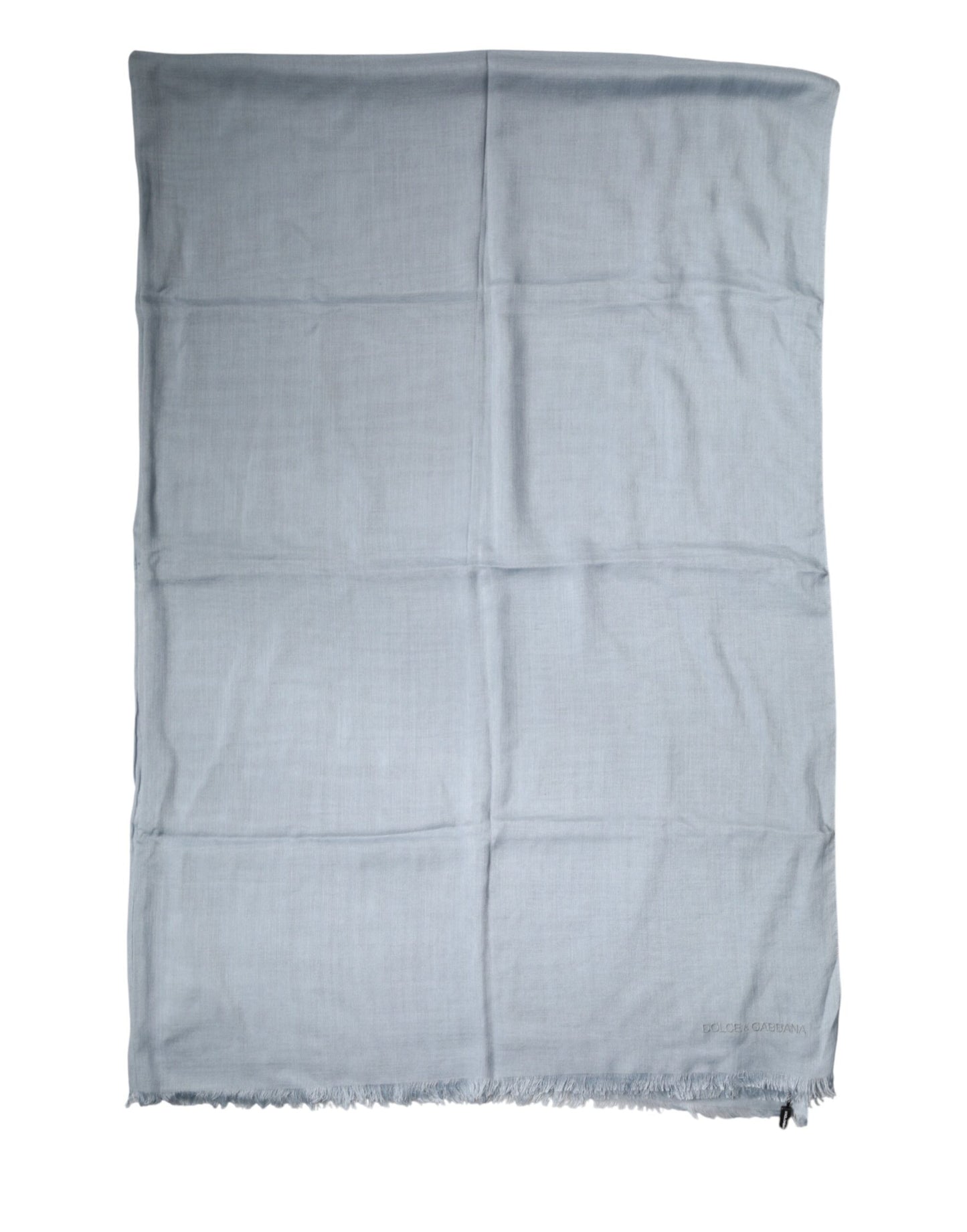 Dolce & Gabbana Hellblauer Kaschmir-Strickschal