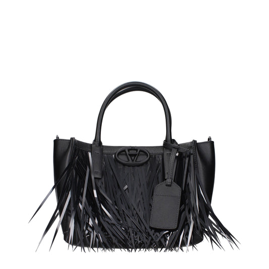 Valentino Garavani Schwarze Lederhandtasche