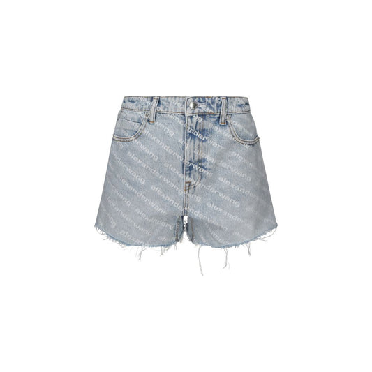 Alexander Wang Blaue Baumwoll-Bermudashorts