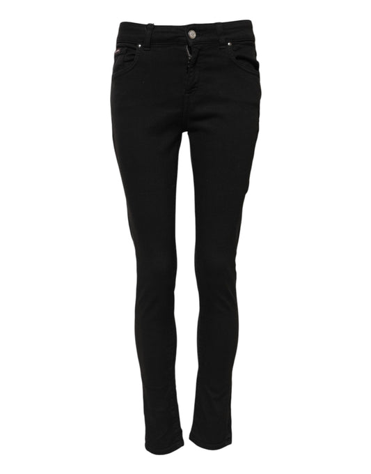 Dolce & Gabbana Schwarze Skinny Jeans aus Baumwoll-Stretch