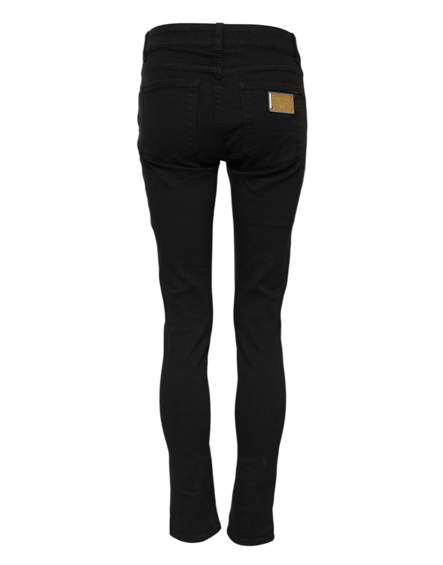 Dolce & Gabbana Schwarze Baumwoll-Jeans im Skinny Fit für den Alltag