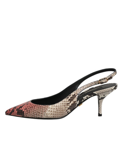 Dolce & Gabbana Multicolor Exotic Leather Pumps
