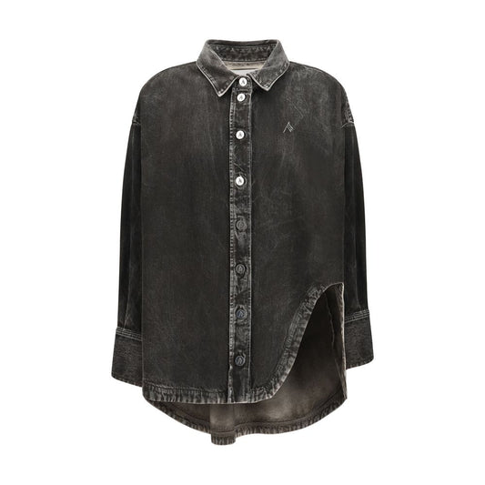 The Attico Schwarzes Denim-Hemd