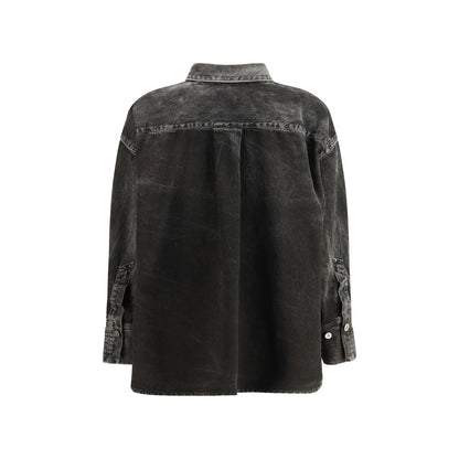 The Attico Schwarzes Denim-Hemd