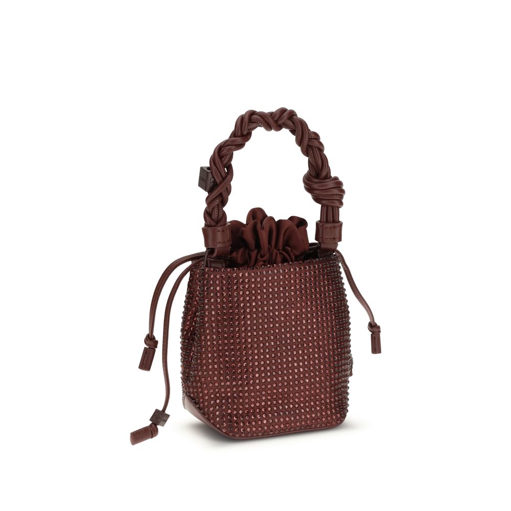 Ganni Handtasche aus recyceltem Polyester in Bordeaux