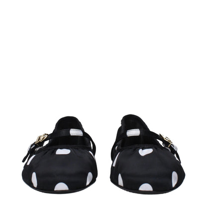 Dolce & Gabbana Schwarze Ballerinas aus Stoff