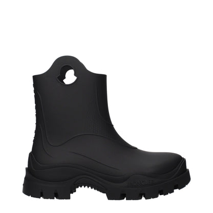 Moncler Schwarze Ankle Boots aus Baumwolle