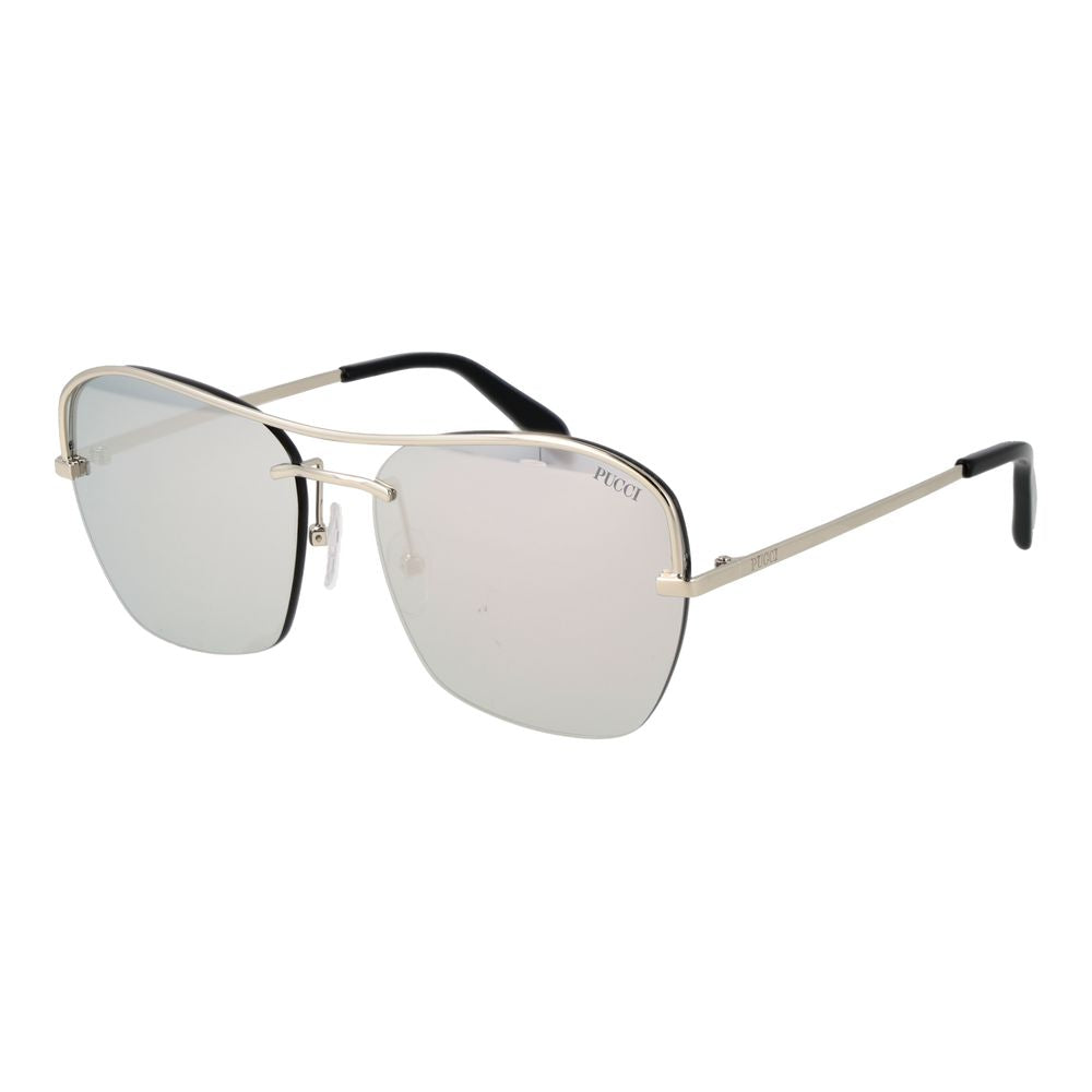 Emilio Pucci Sonnenbrille aus silbernem Metall