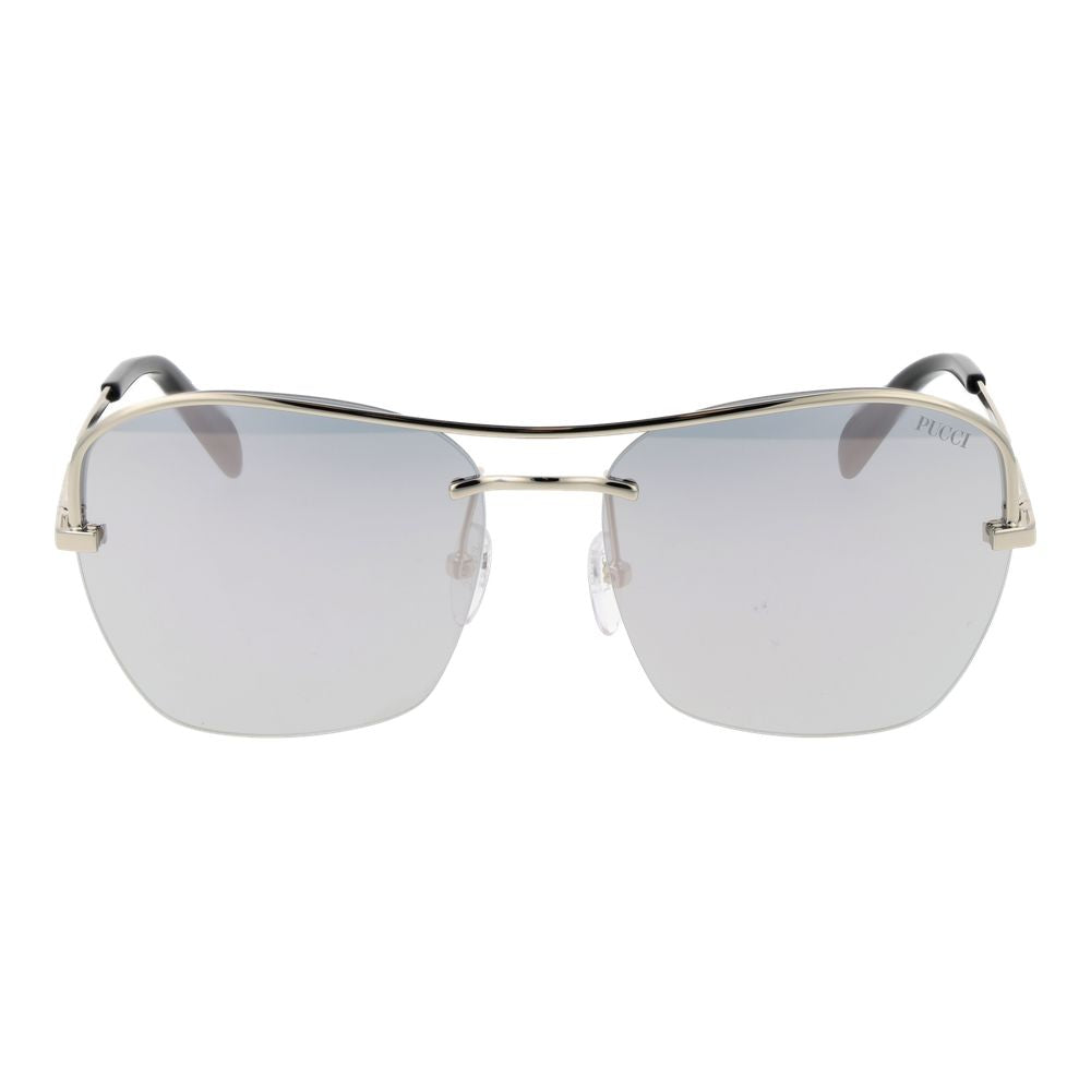 Emilio Pucci Sonnenbrille aus silbernem Metall