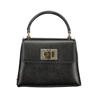 Furla Schwarze Lederhandtasche