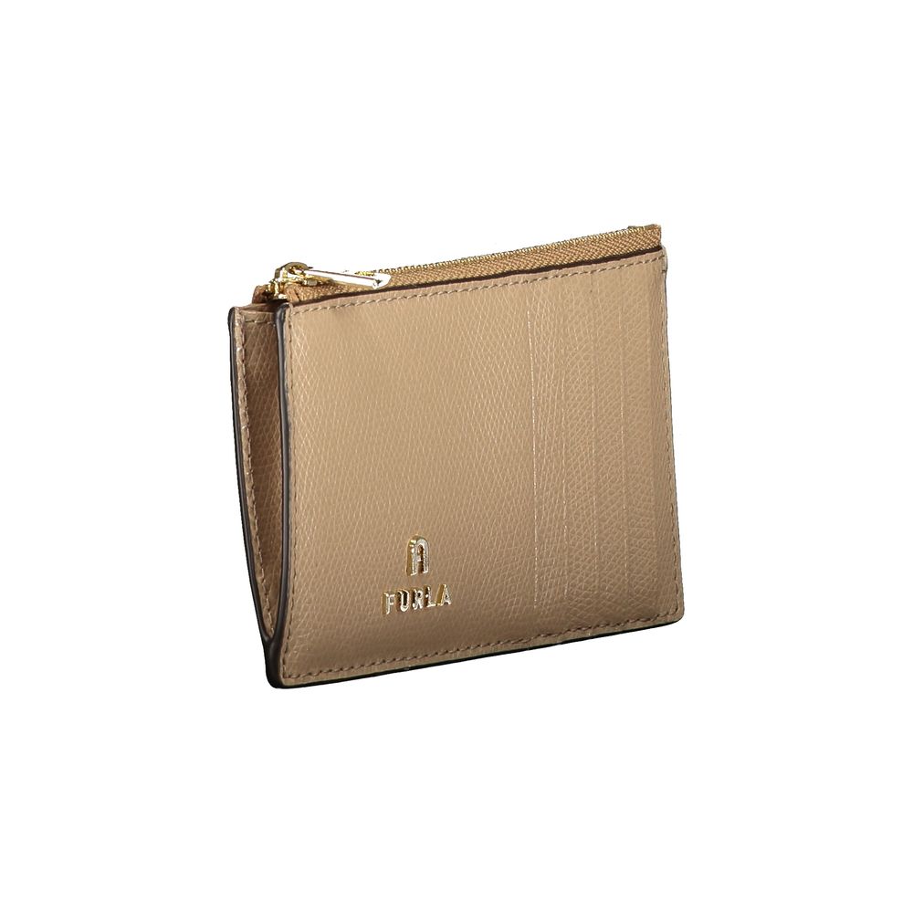 Furla Beige Leder Damen Geldbörse
