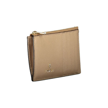 Furla Beige Leder Damen Geldbörse