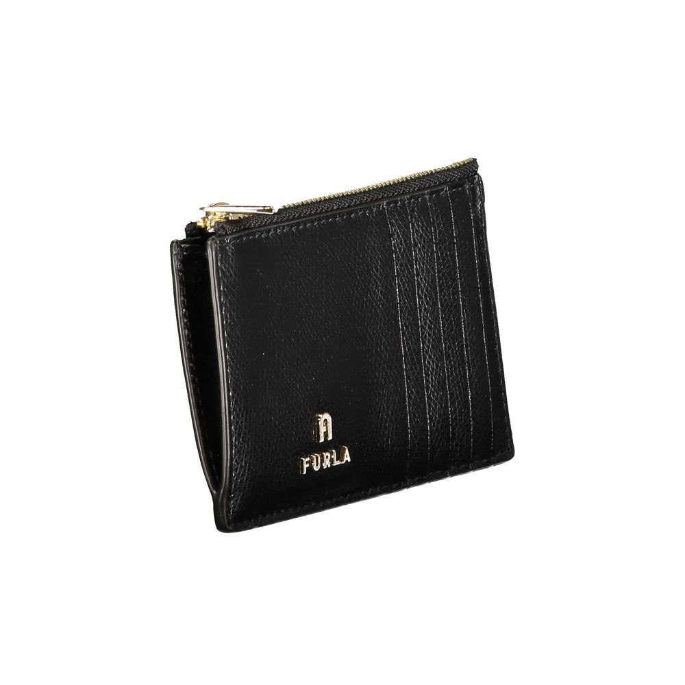 Furla Schwarze Leder Geldbörse für Damen