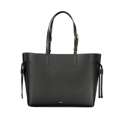 Furla Schwarze Leder Damentasche